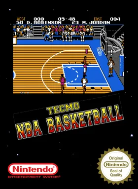 Tecmo NBA Basketball (USA) (NES-N7) box cover front